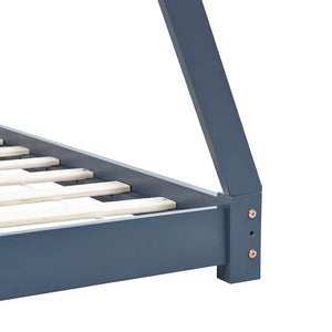 vidaXL Kids Bed Frame Gray Solid Pine Wood 80 x 160 cm