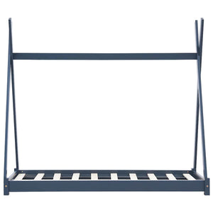 vidaXL Kids' Bed Frame Grey Solid Pine Wood 90 x 200 cm