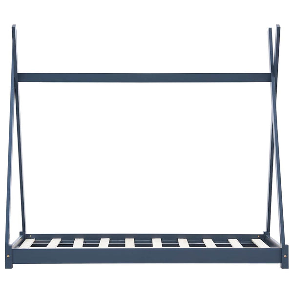 vidaXL Kids' Bed Frame Grey Solid Pine Wood 90 x 200 cm