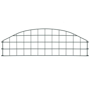 vidaXL Convex Garden Fence Set 77.3x26 cm Green