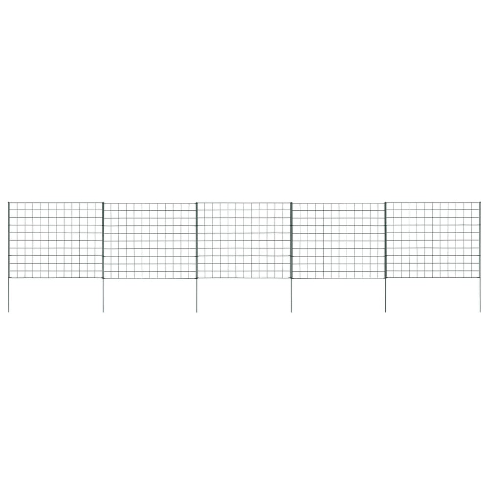 vidaXL Garden Fence Set 77.5x64 cm Green