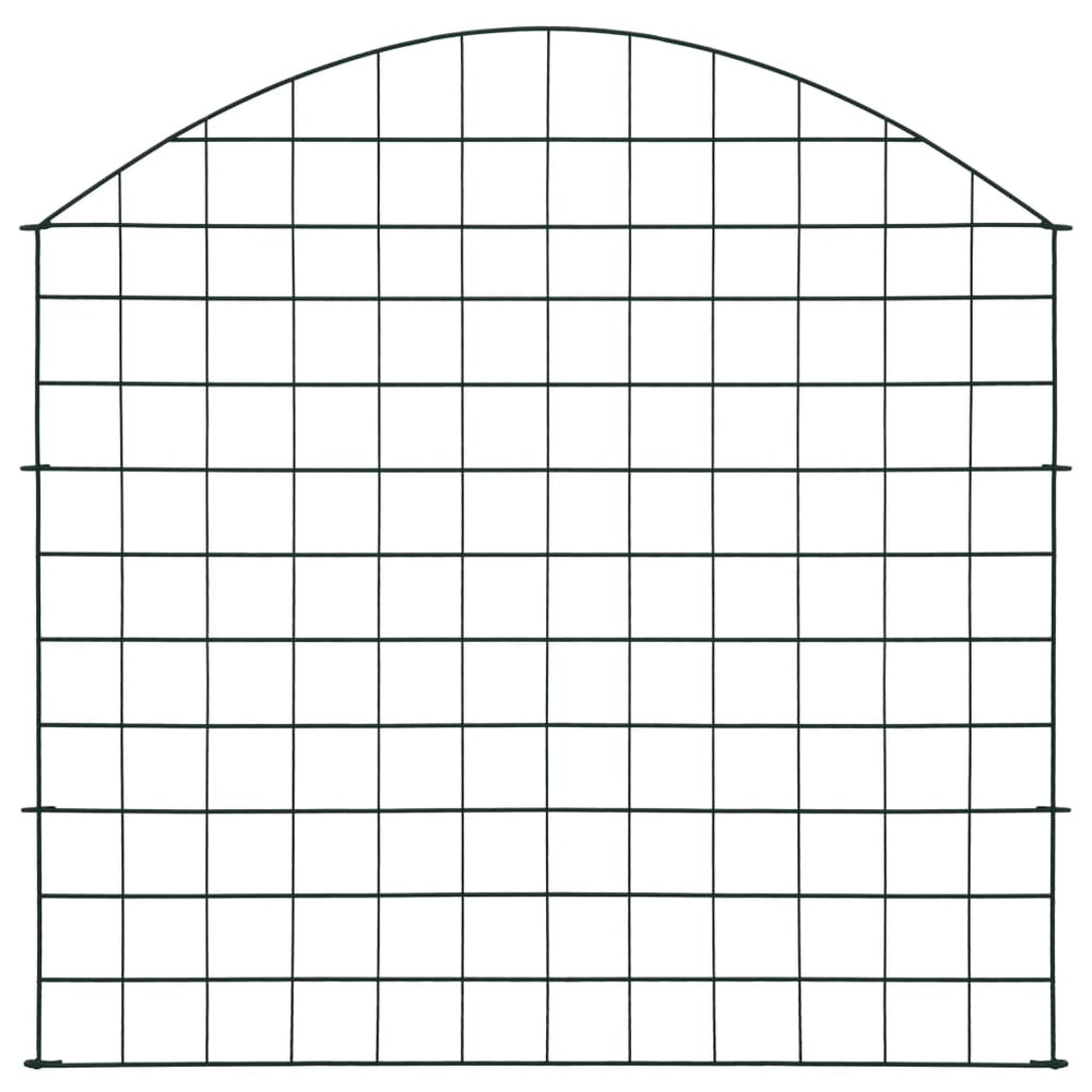 vidaXL Garden Fence Set Convex 77.5x78.5 cm Green