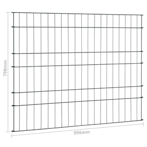 vidaXL Garden Fence Panel Set 99.6x79.8 cm Green