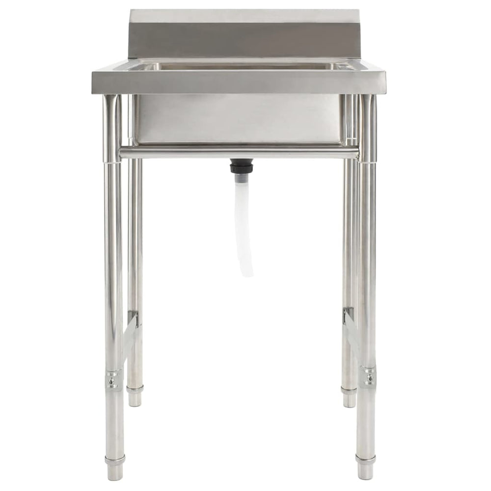 vidaXL Kitchen Sink Single Bowl Stainless Steel