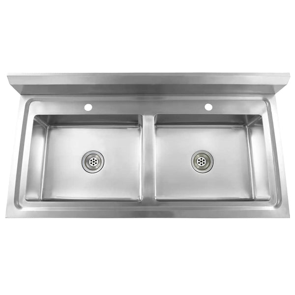 vidaXL Kitchen Sink Double Bowl Stainless Steel