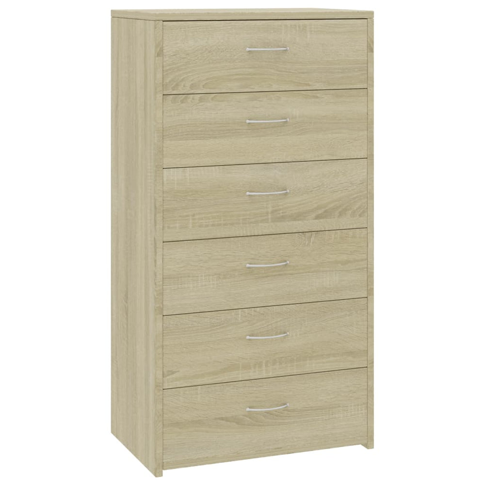 Sideboard Sonoma-Eiche mit 6 Schubladen
