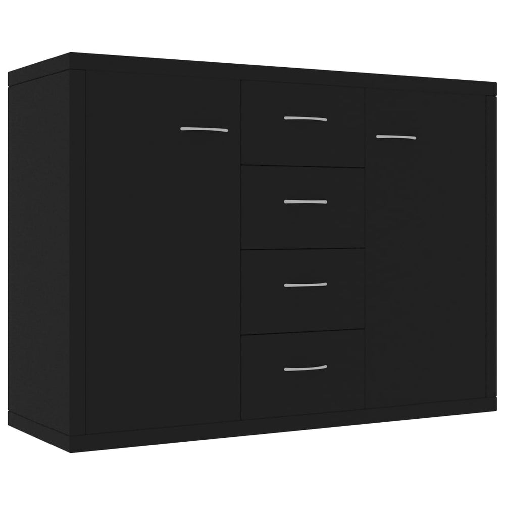 Schwarzes Sideboard 88 cm Holz