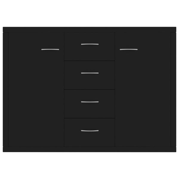 Schwarzes Sideboard 88 cm Holz