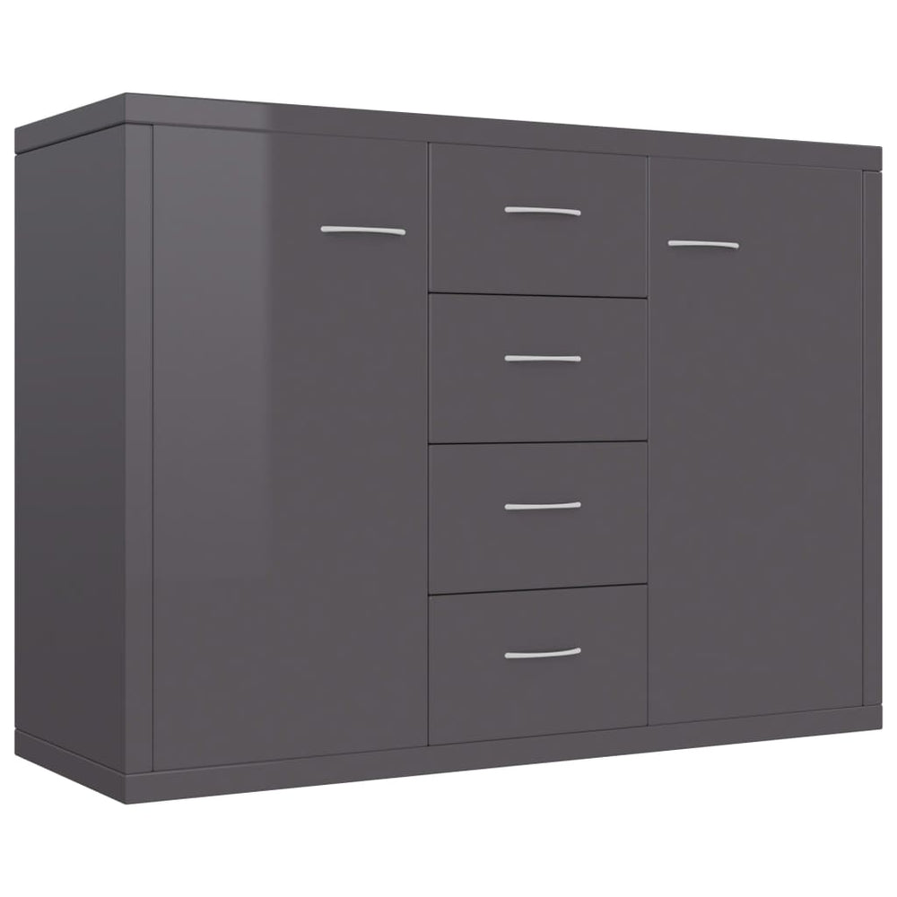 Hochglanz Grau Sideboard 88x30x65cm