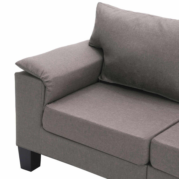 vidaXL 4-Seater Fabric Sofa Taupe