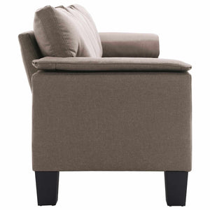 vidaXL 4-Seater Fabric Sofa Taupe