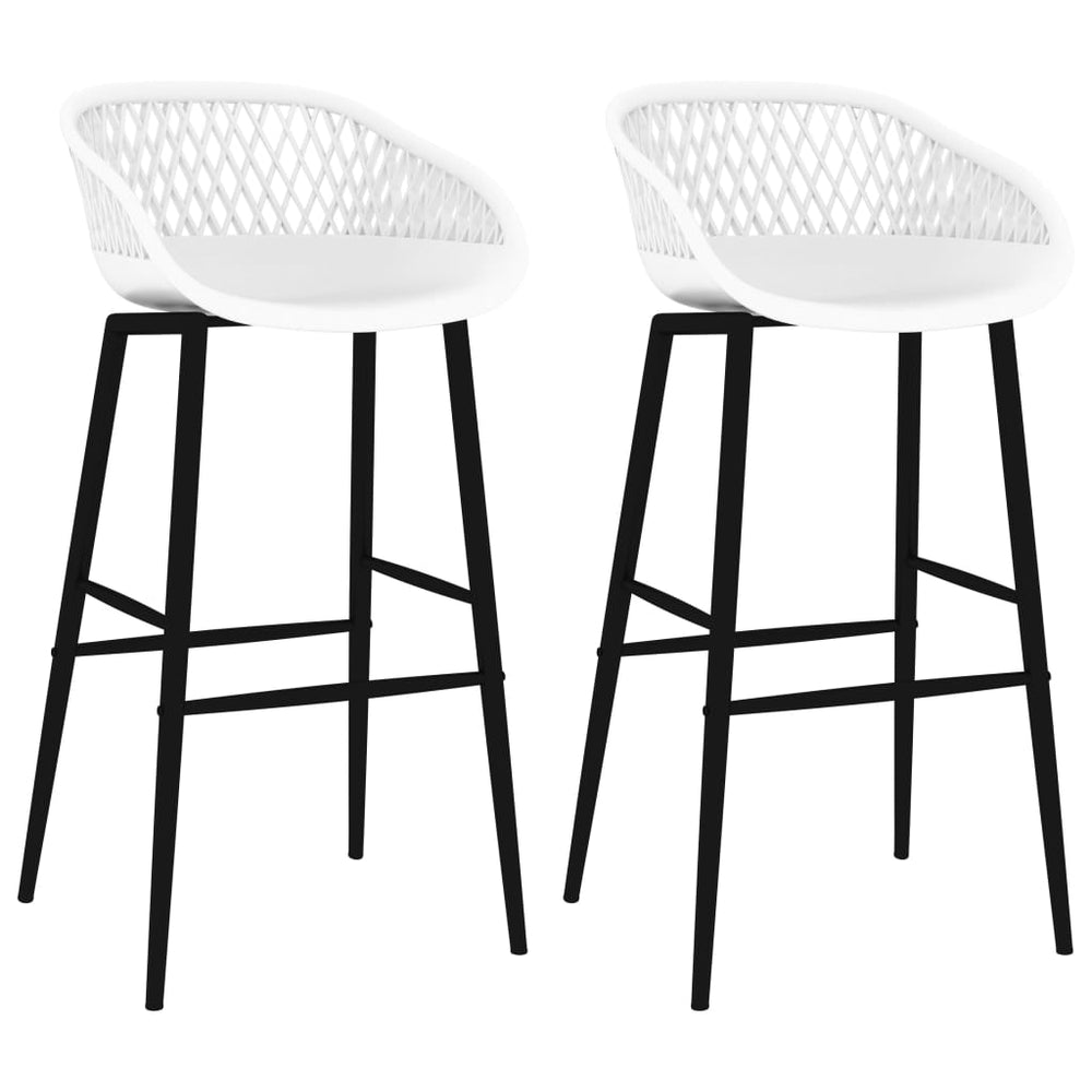 vidaXL Bar Stools 2 pcs White