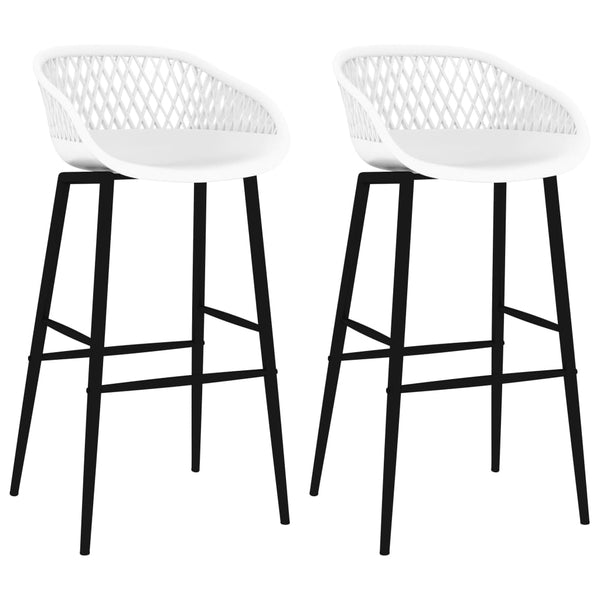 vidaXL Bar Stools 2 pcs White