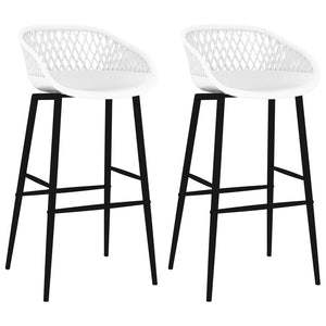 vidaXL Bar Stools 2 pcs White