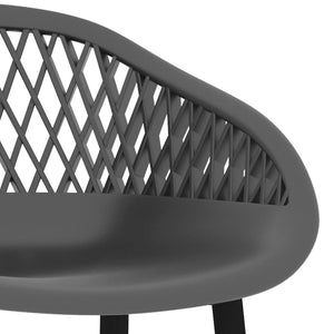 vidaXL Bar Stools 2 pcs. Grey