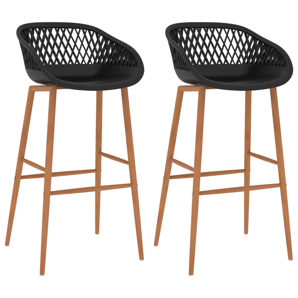 vidaXL Bar Stools 2 pcs. Black