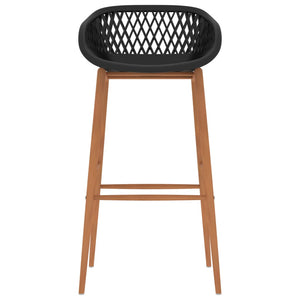 vidaXL Bar Stools 2 pcs. Black