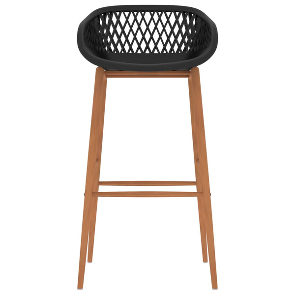 vidaXL Bar Stools 2 pcs. Black