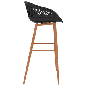 vidaXL Bar Stools 2 pcs. Black