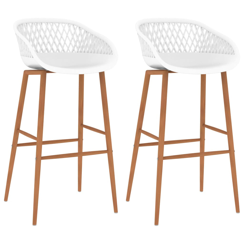 vidaXL Bar Stools 2 pcs White