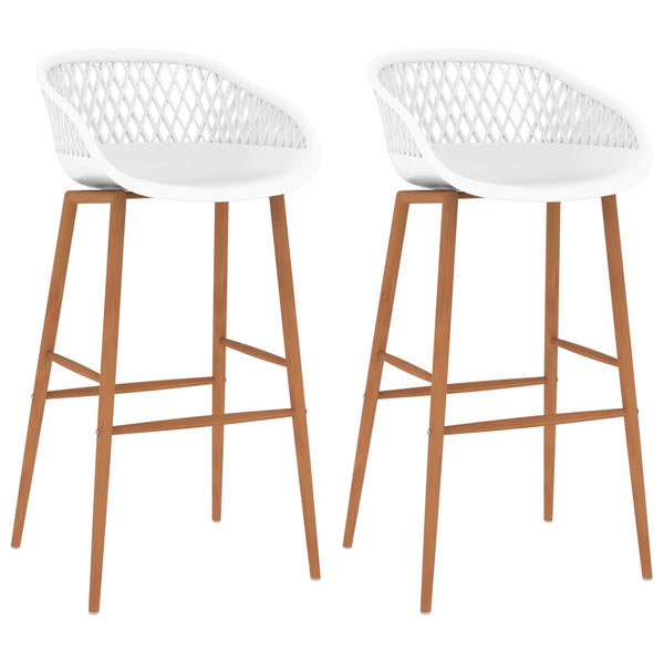 vidaXL Bar Stools 2 pcs White