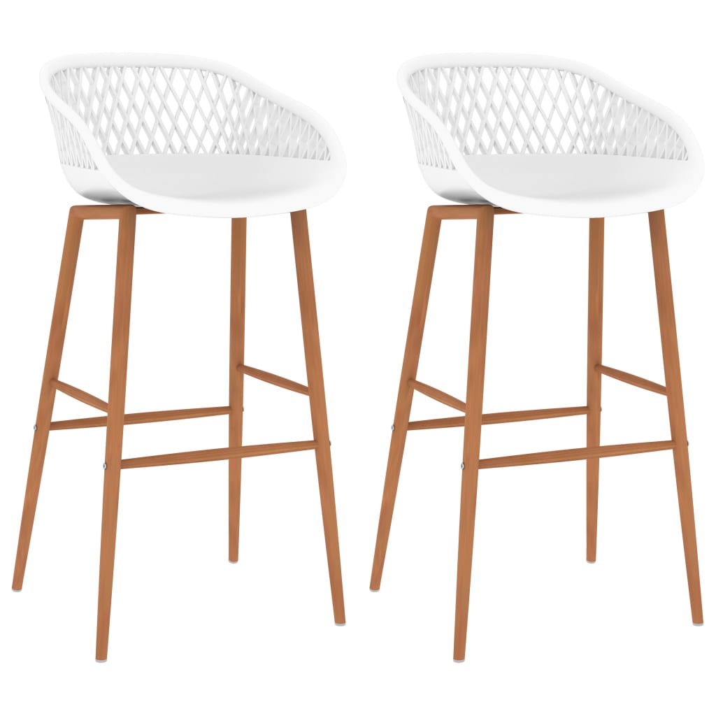 vidaXL Bar Stools 2 pcs White