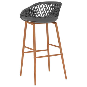 vidaXL Bar Stools 2 pcs. Grey