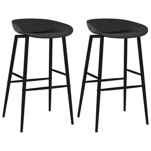 vidaXL Bar Stools 2 pcs. Black