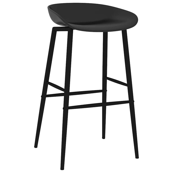 vidaXL Bar Stools 2 pcs. Black