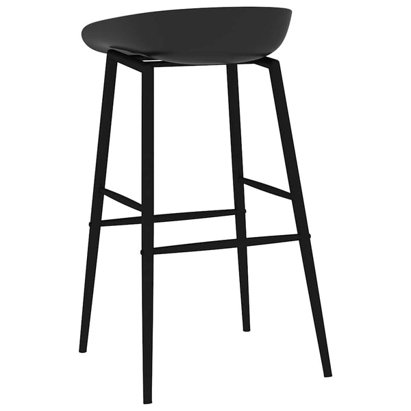 vidaXL Bar Stools 2 pcs. Black
