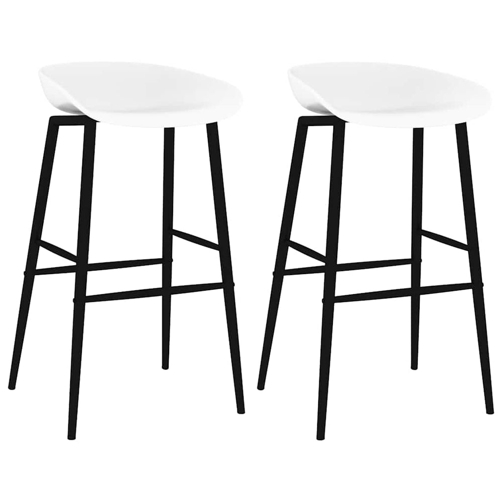 vidaXL Bar Stools 2 pcs White