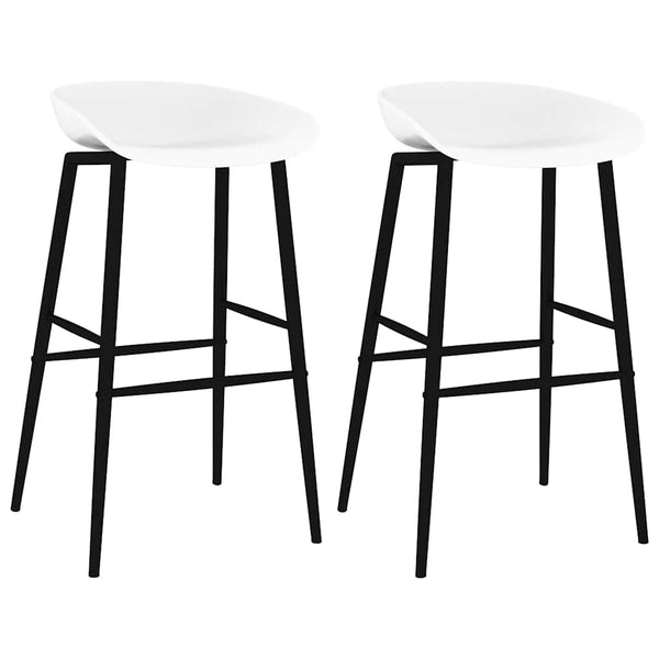 vidaXL Bar Stools 2 pcs White