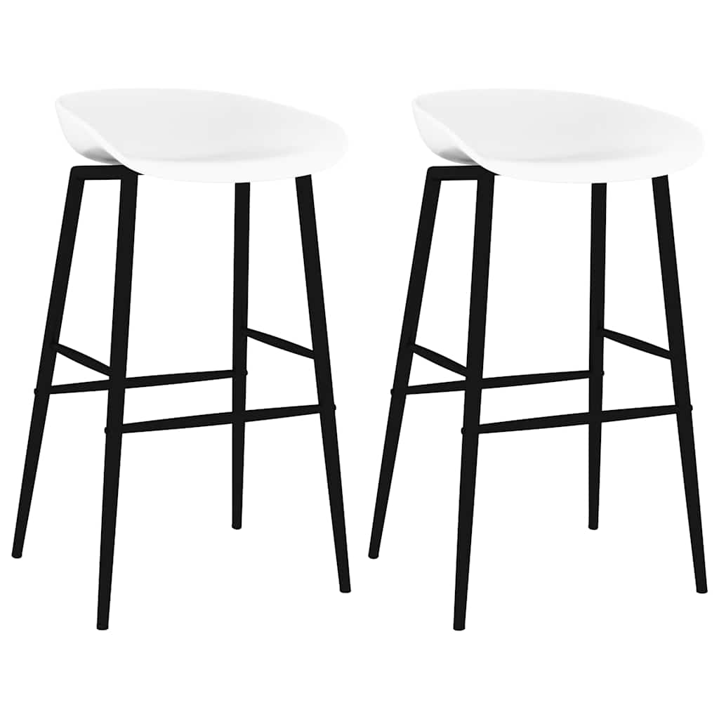 vidaXL Bar Stools 2 pcs White