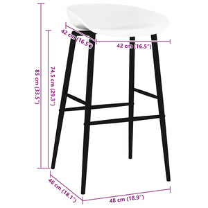 vidaXL Bar Stools 2 pcs White