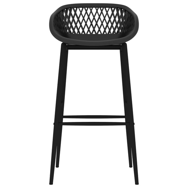 vidaXL Bar Stools 4 pcs Black