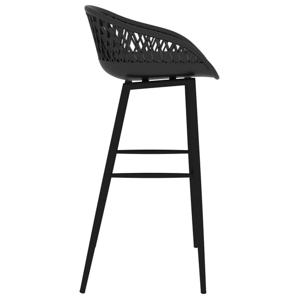 vidaXL Bar Stools 4 pcs Black