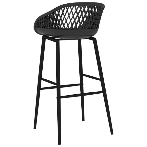 vidaXL Bar Stools 4 pcs Black