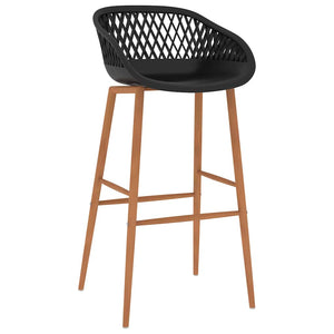 vidaXL Bar Stools 4 pcs Black