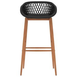 vidaXL Bar Stools 4 pcs Black