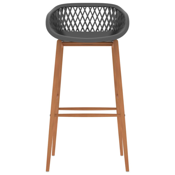 vidaXL Bar Stools 4 pcs Grey