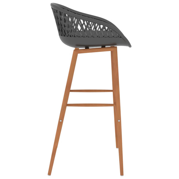 vidaXL Bar Stools 4 pcs Grey