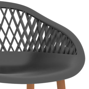 vidaXL Bar Stools 4 pcs Grey