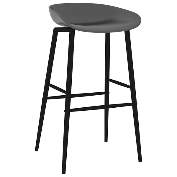 vidaXL Bar Stools 4 pcs Grey