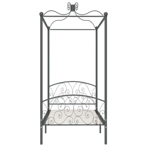 Himmelbett-Gestell Grau Metall 90 x 200 cm