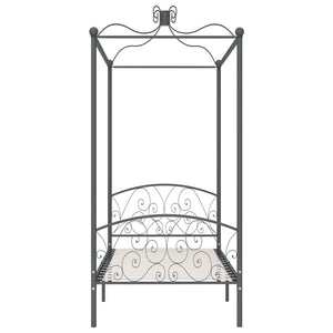 Himmelbett-Gestell Grau Metall 100 x 200 cm