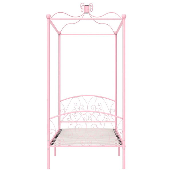 Himmelbett-Gestell Rosa Metall 90 x 200 cm