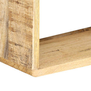 vidaXL 3-Piece Cube Wall Shelf Set Solid Mango Wood