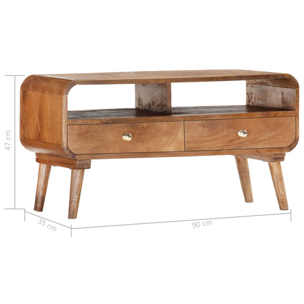 vidaXL TV Cabinet 90 x 35 x 47 cm Solid Mango Wood