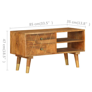 vidaXL TV cabinet 85 x 35 x 47 cm solid mango wood