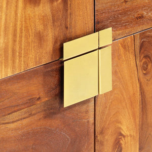 vidaXL Highboard 80 x 30 x 100 cm Solid Acacia Wood